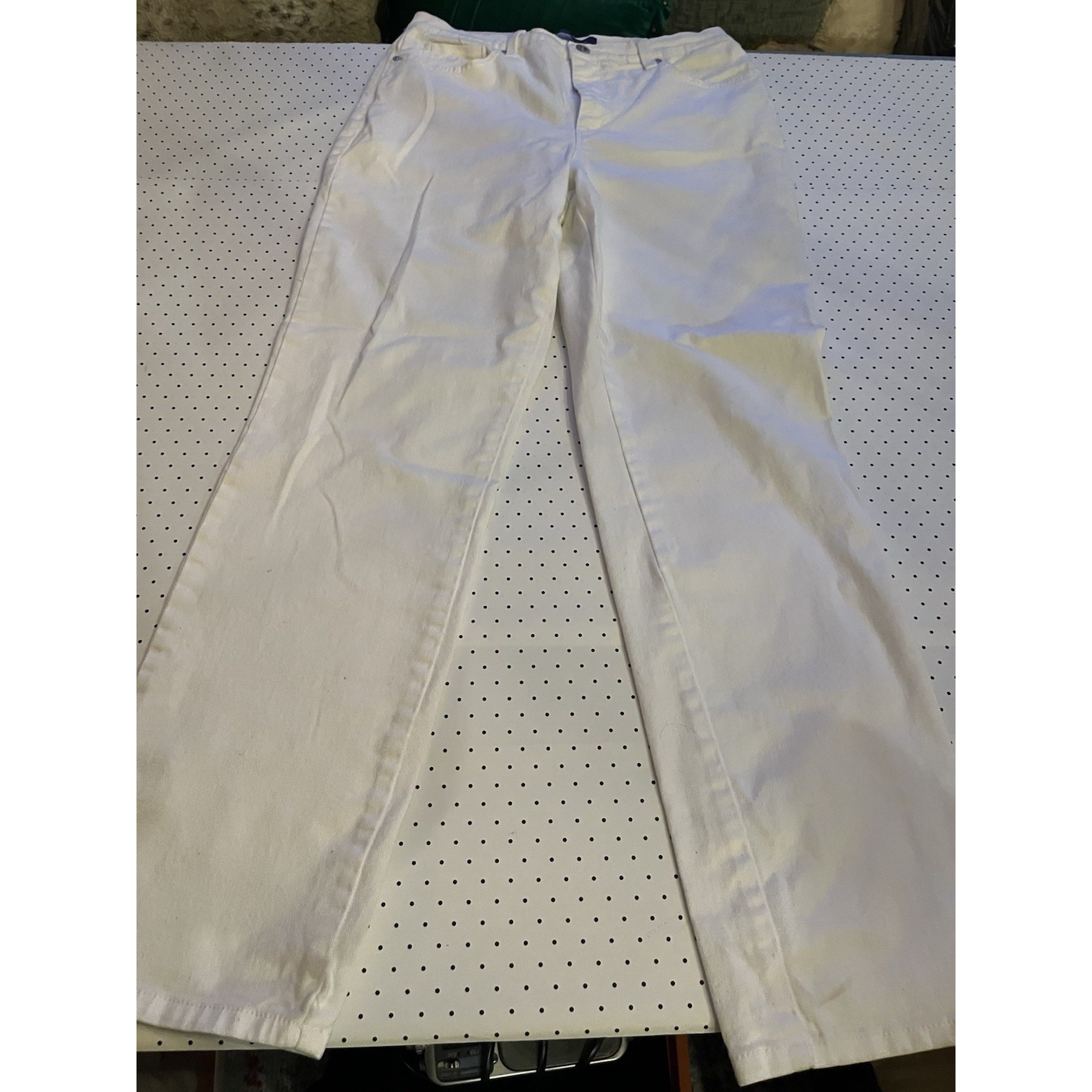 Gloria Vanderbilt Amanda White Straight Leg Jeans Women's 10 Classic